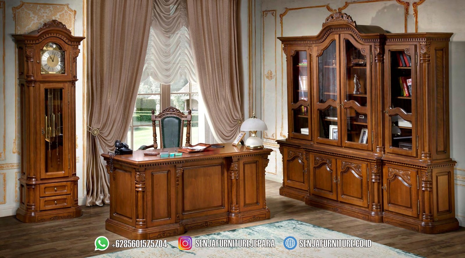 1 Set Meja Kerja Manager Full Ukir Natural Kayu Jati Meja Kerja Manager, Meja Kerja Direktur, Meja Kerja Klasik, Meja Kantor Klasik, Meja Direktur Kayu Jati, Meja Kantor Minimalis, Meja Kerja Minimalis, Ruang Kerja Klasik, Ruangan Kerja Direktur, Meja Direktur Modern, Meja Kantor Kayu Jati, Meja Direktur Mewah, Meja Direktur HPL, Meja Kerja Ukir Jepara, Meja Direktur Minimalis, Kursi Kantor Direktur