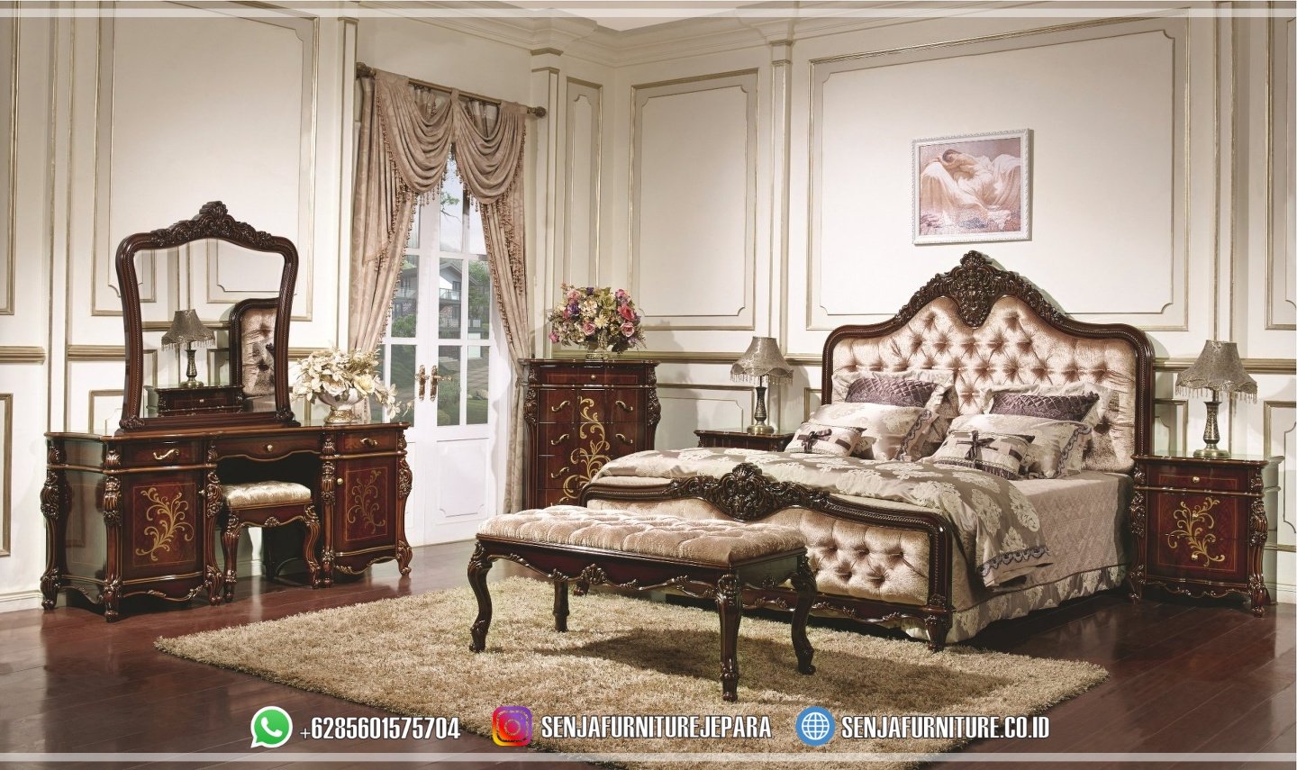 Nuansa Kamar Tidur Klasik Kayu Jati Ukiran Jepara Classy Tempat Tidur Klasik, Tempat Tidur Mewah, Kamar Tidur Mewah, Tempat Tidur Pengantin, Tempat Tidur Sultan, Tempat Tidur Minimalis, Tempat Tidur Mewah Ukir Jepara, Tempat Tidur Kayu Jati, Tempat Tidur Elegan, Tempat Tidur Modern, Model Tempat Tidur Mewah, Set Kamar Mewah, Desain Tempat Tidur Mewah, Desain Kamar Klasik, Interior Kamar Mewah, Bedroom Set Classic