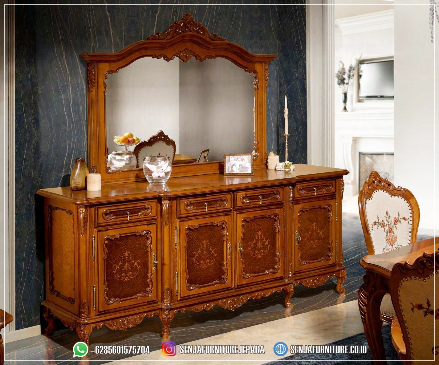 Romantic Bufet Konsul Klasik Jati Carving American Style Bufet Konsul Klasik, Bufet Konsul Mewah, Bufet Konsul Cermin, Meja Konsul Mewah, Meja Konsul Klasik, Meja Konsul Minimalis, Meja Konsul Ruang Tamu, Meja Konsul Stainless, Meja Konsul Kayu Jati, Meja Konsul Ukir Jepara, Meja Konsul Marmer, Meja Konsul Cermin