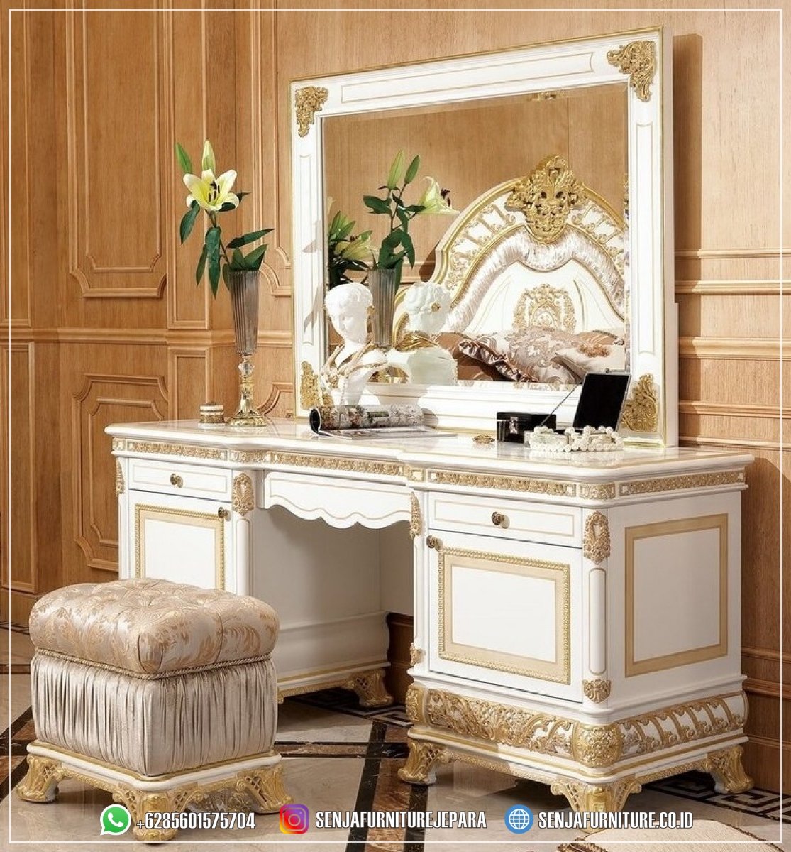 Cermin Meja Rias Mewah Classic Bedroom Jakarta Meja Rias Mewah, Meja Rias Klasik, Meja Rias Elegan, Meja Rias Kayu Jati, Meja Rias Minimalis, Meja Rias Ukir Jepara, Meja Rias Modern, Meja Rias Kamar Tidur, Meja Rias Terbaru, Meja Rias Cermin
