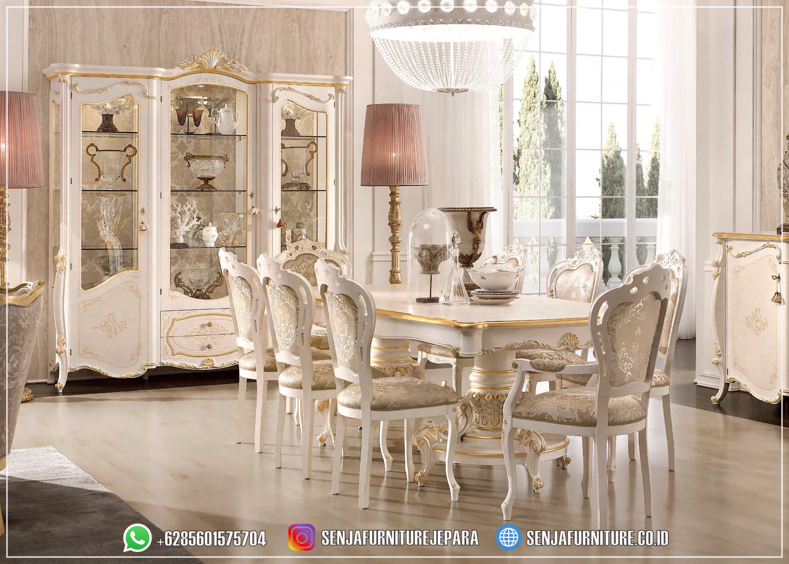 Italian Meja Makan Klasik Set 8 Kursi Desain Eropa Elegan Meja Makan Klasik, Meja Makan Mewah, Kursi Makan Mewah, Meja Makan Klasik Eropa, Meja Makan Jepara, Meja Makan Kayu Jati, Meja Makan Mewah 10 Kursi, Meja Makan Mewah 12 Kursi, Meja Makan Mewah 4 Kursi, Meja Makan Mewah 6 Kursi, Meja Makan Mewah 8 Kursi, Meja Makan Minimalis, Ruang Makan Mewah