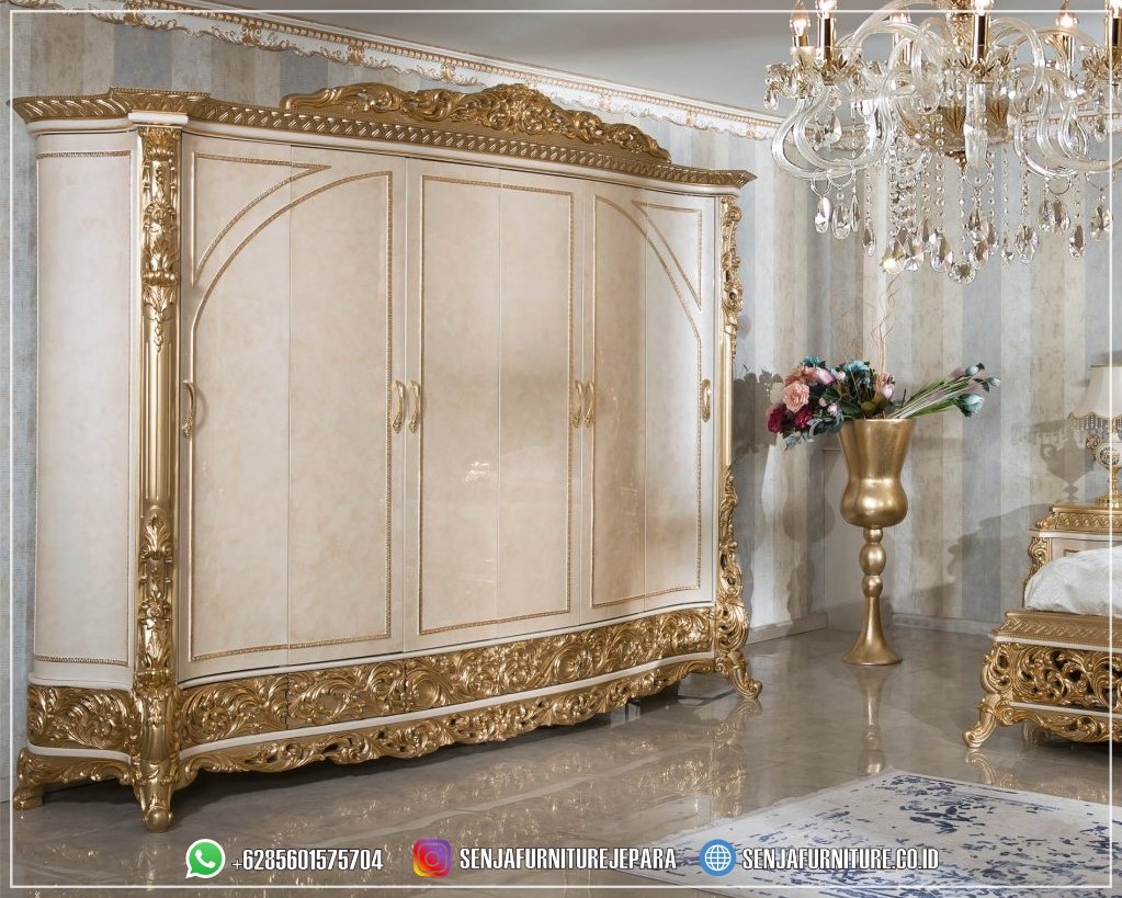Lemari Pakaian Tempat Tidur Klasik Eropa Beauty Finish