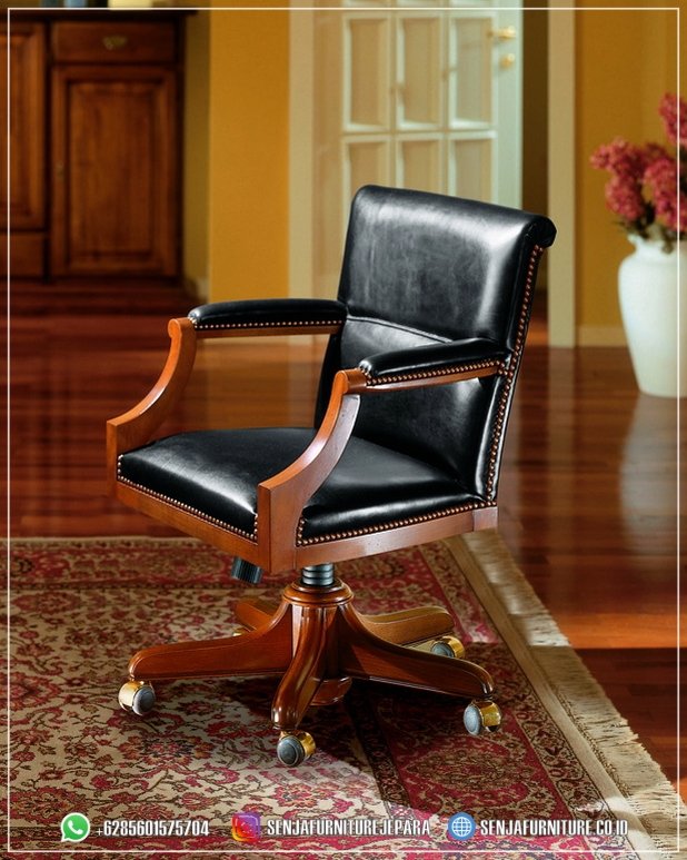 Gambar Kursi Kerja Kulit Minimalis Sapi Asli Black Glossy kursi kerja kulit, kursi kantor kulit, kursi kerja direktur, kursi kerja presiden, kursi kerja kulit premium, kursi kantor mewah, kursi kulit asli, kursi kerja PU leather, kursi kerja hidrolik