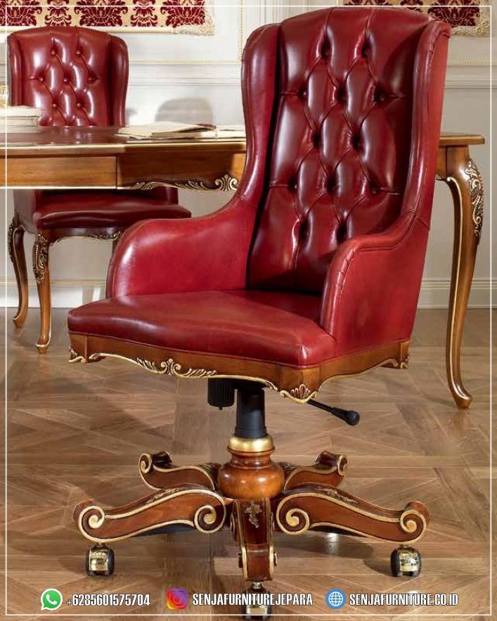 Warna Kursi Kerja Kulit Maroon Itali Luxury Classic kursi kerja kulit, kursi kantor kulit, kursi kerja direktur, kursi kerja presiden, kursi kerja kulit premium, kursi kantor mewah, kursi kulit asli, kursi kerja PU leather, kursi kerja hidrolik