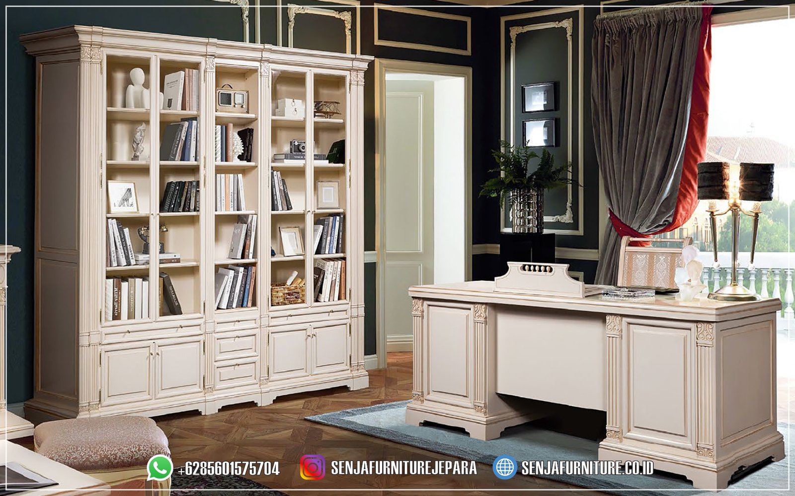 Warna Meja Kerja Klasik Mewah Duco Putih Tulang Meja Kerja Klasik, Meja Kerja Direktur, Meja Kantor Direktur, Meja Kerja Jati, Meja Direktur Mewah, Meja Kantor Klasik, Meja Direktur Kayu Jati, Meja Kerja Direksi, Meja Kerja Minimalis, Meja Kantor Kayu Jati, Meja Direktur HPL, Meja Direktur Minimalis