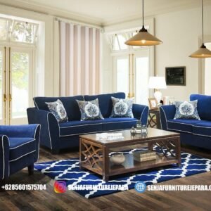 Sofa Ruang Tamu Minimalis Blue American Style