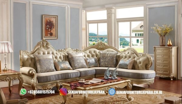 Sofa L Klasik Interior Emas Prada