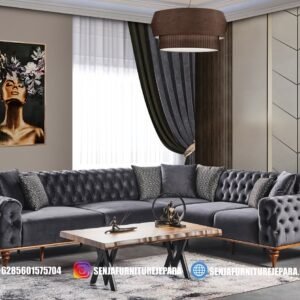 Sofa L Ruang Keluarga Grey Color