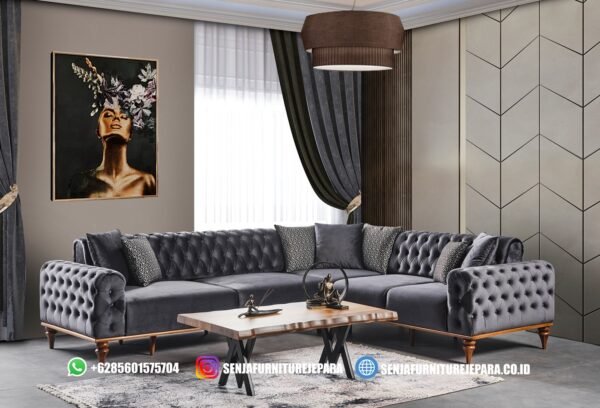 Sofa L Ruang Keluarga Grey Color